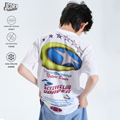 JAC梦想家童装 T恤 冰男女儿童透气网孔速干儿童短袖 25夏季 星月