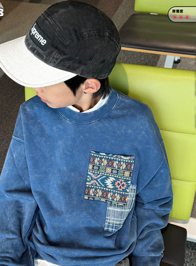 JAC梦想家童装◆25冬季巴尔扎藏风少年软糯加绒水洗儿童加厚卫衣