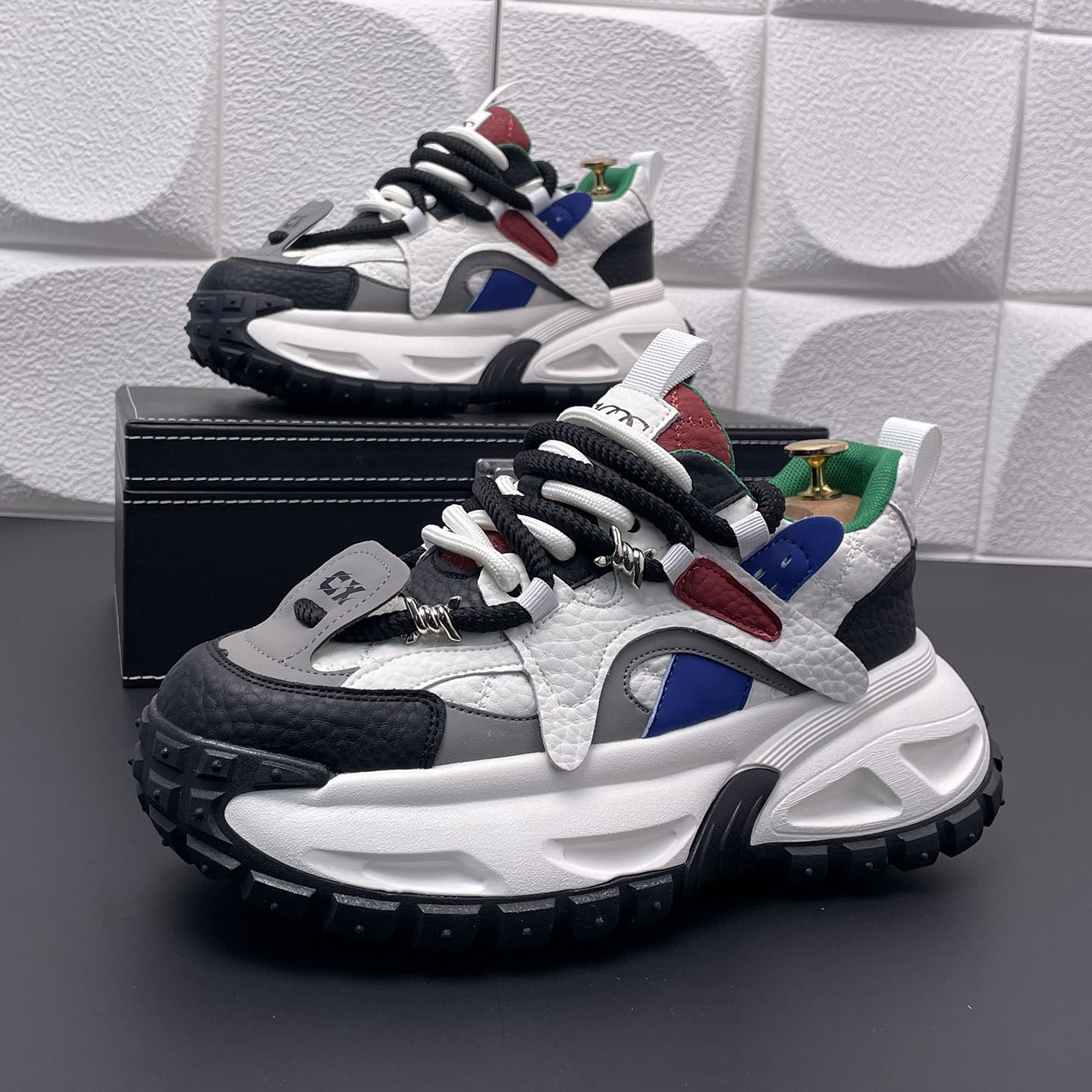 欧洲站老爹鞋男士厚底冬季时尚潮牌运动休闲鞋内增高个性百搭鞋子