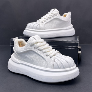 贝壳头男鞋厚底冬季新款内增高小白鞋时尚百搭潮流超火运动休闲鞋