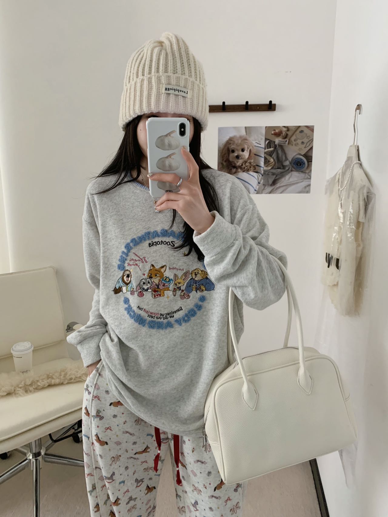 3784软绵绵朱迪尼克刺绣宽松百搭圆领长袖打底女T恤加厚打底女潮