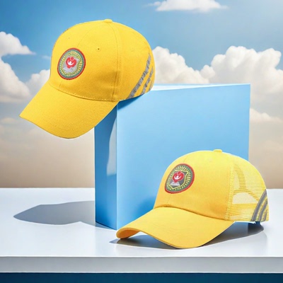 儿童安全小黄帽中小学生孩子幼儿园学校团体活动出游帽子棒球帽子