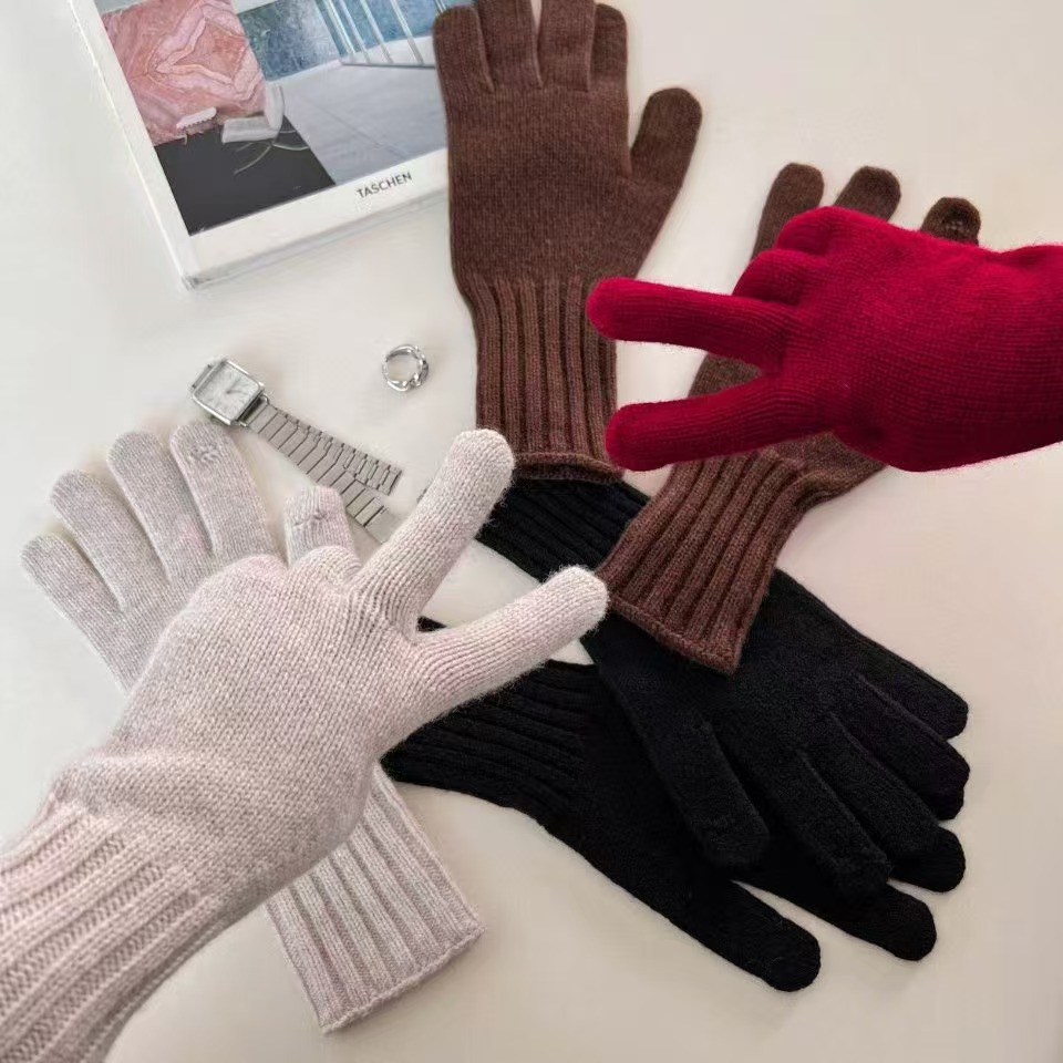 清仓福利！100%羊毛保暖针织手套女！2025秋冬新款纯羊毛毛线手套