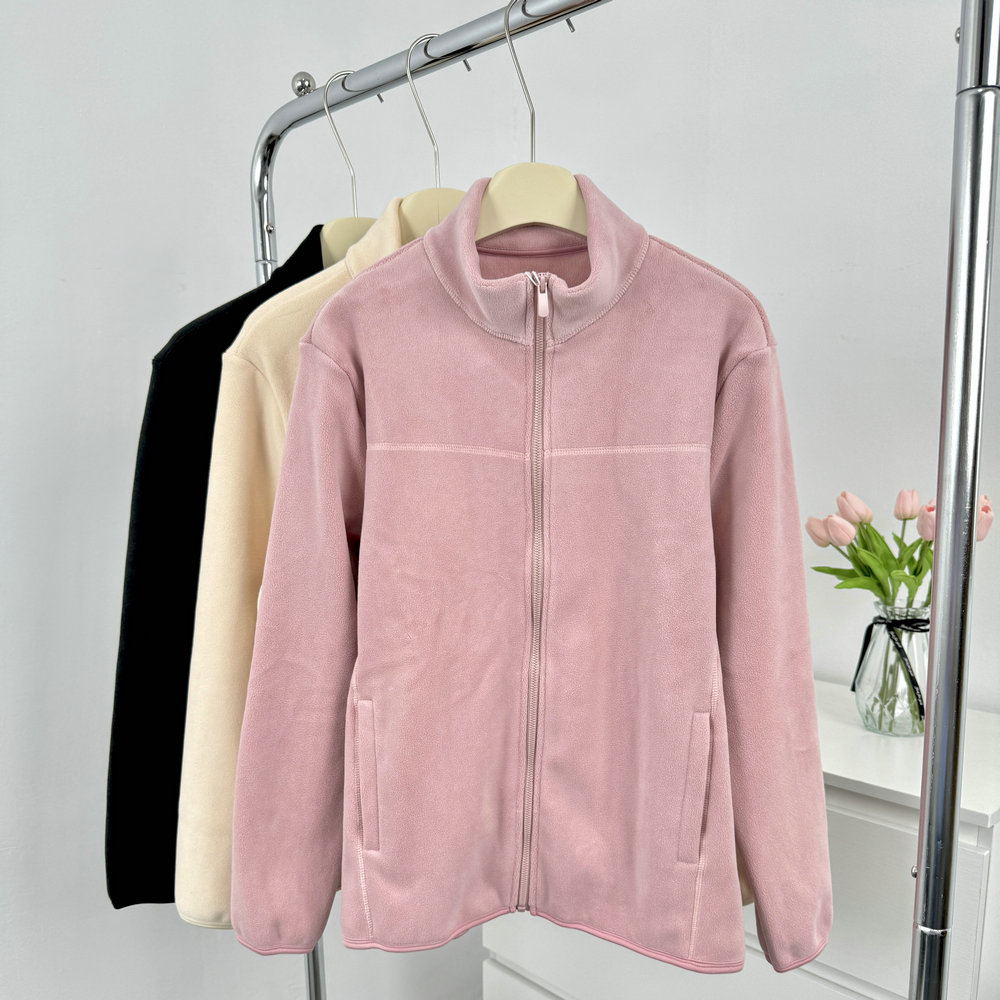 软糯双面奥粒绒外套女！2024秋冬新款百搭保暖加绒外套卫衣抓绒衣