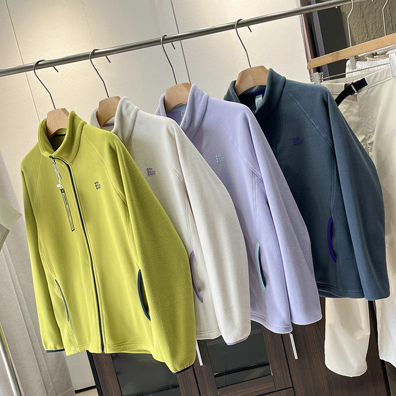 自留！情侣款！2025秋冬季男女立领抓绒衣户外保暖摇粒绒外套卫衣