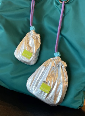 uutao原创简约抽绳束口收纳袋随身小挂包耳机杂物包内收纳布袋子