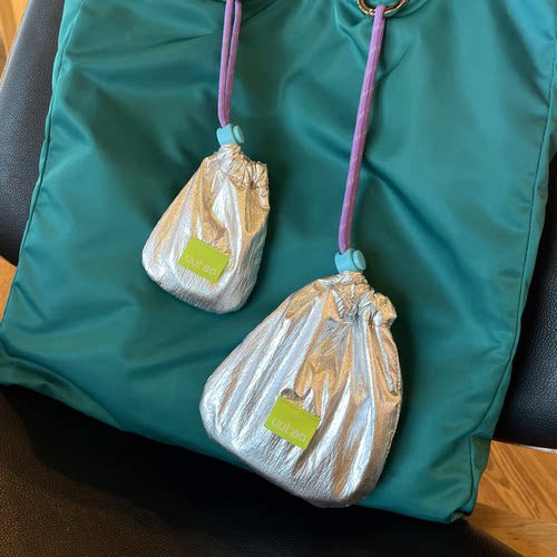 uutao酷炫银色抽绳束口多用挂袋