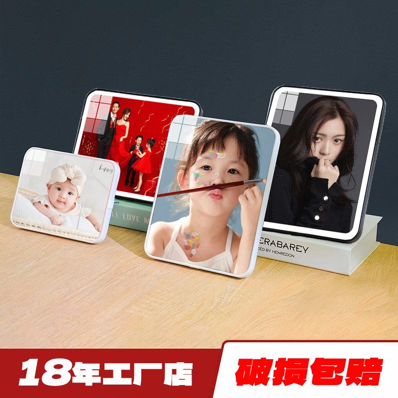 洗照片打印定制做成a4高级感创意全家福婚纱照水晶摆台加相框相册