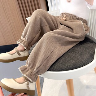 女宝宽松长裤 2024新款 运动裤 子儿童宝宝洋气女孩春装 女童春秋裤