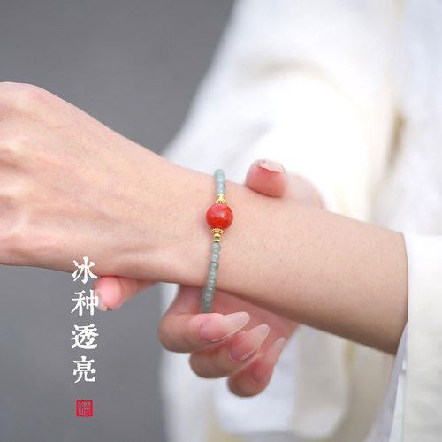 天然翡翠手链南红玛瑙手串