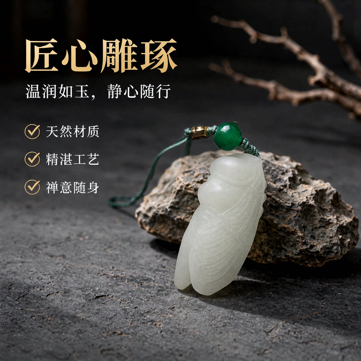 绿檀血檀芭比檀夜光一鸣惊人手机链钥匙扣挂件手把件木雕刻挂件饰