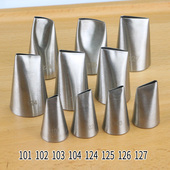 不锈钢裱花嘴韩式 裱花挤豆沙玫瑰蛋糕奶油霜花瓣裙边五瓣花104嘴