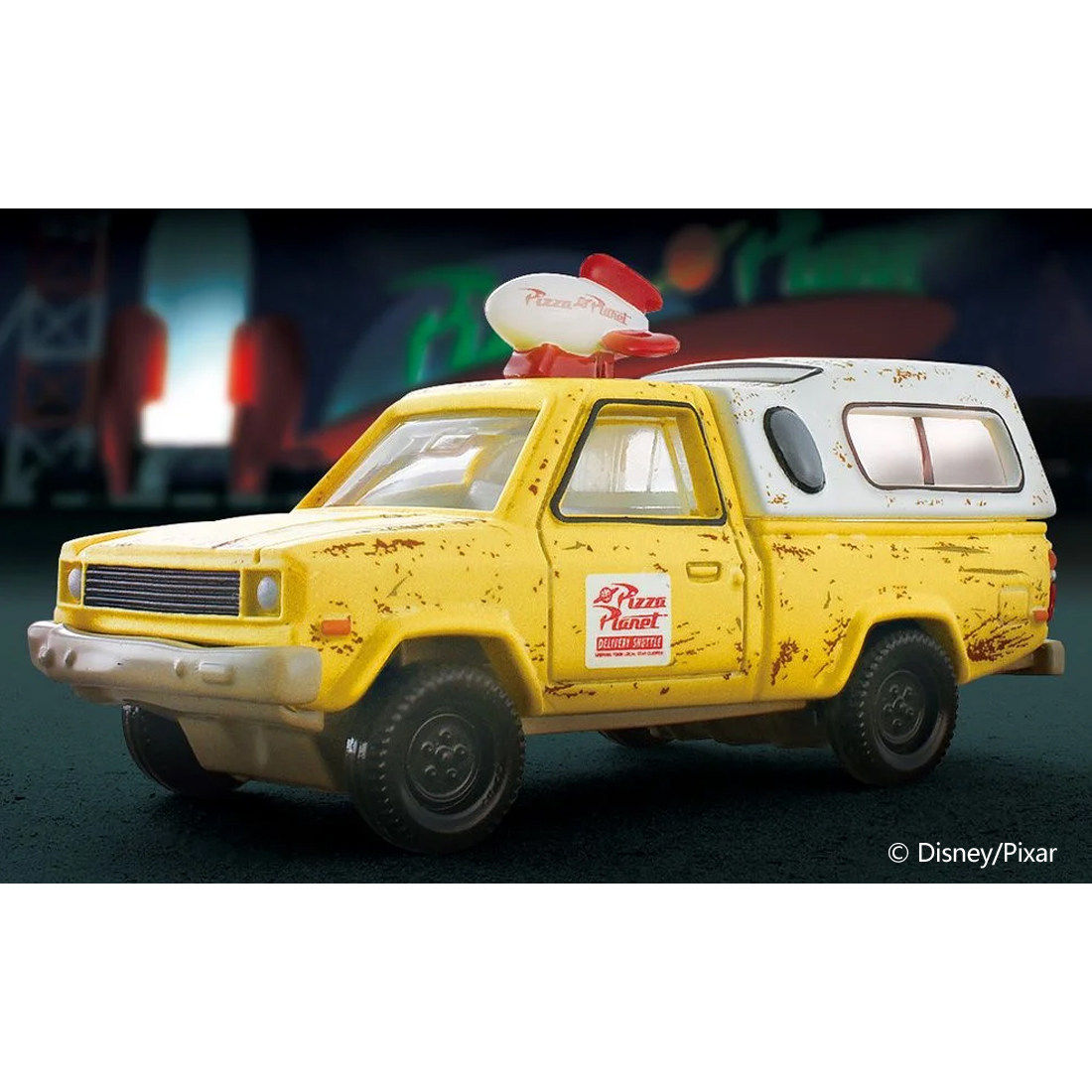 TOMY/多美卡仿真合金小车模型旗舰版TPU13玩具总动员披萨星球卡车