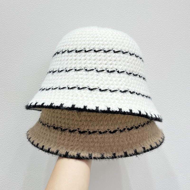 渔夫帽逛街休闲女生秋冬宽檐针织