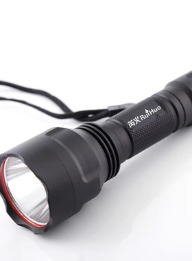 正品芮火进口CREEQ5/T6LEDC8强光手电筒远射迷你充电18650电池