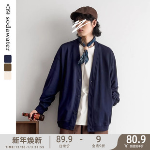 新款 卫衣秋季 宽松休闲潮流外套 刺绣开衫 苏打汽水工作室日系男女款