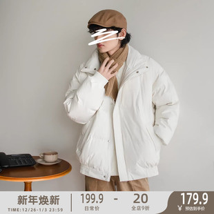 纯色休闲面包服 立领保暖棉服日系男女同款 苏打汽水工作室冬季 新款