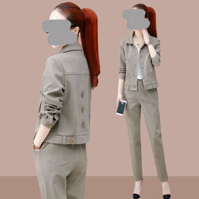 早秋装职业套装2025年新款矮个子女装时尚洋气春秋成套搭配两件套