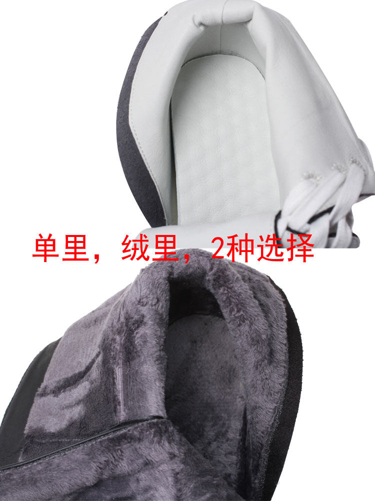 MENG QI LEATHER INNER INCREASED 10CM SHORT BOOTS WOMENS SINGLE BOOTS THICK-SOLED HIGH-HEELED CASUAL AND ANKLE BOOTS COTTON SHOES WINTER PLUS VELVET