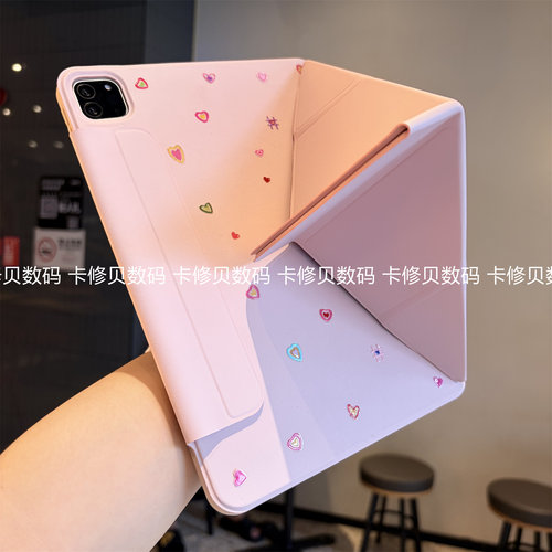 一体3+Y型折叠搭扣横竖支撑适用苹果iPad11代a16保护套10代10.9全面屏Air8/7可爱女10.2寸9.7防摔12.9硅胶壳5