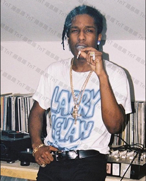 asap rocky hiphop vintage tee 9李大奔同款说唱嘻哈涂鸦饶舌t恤