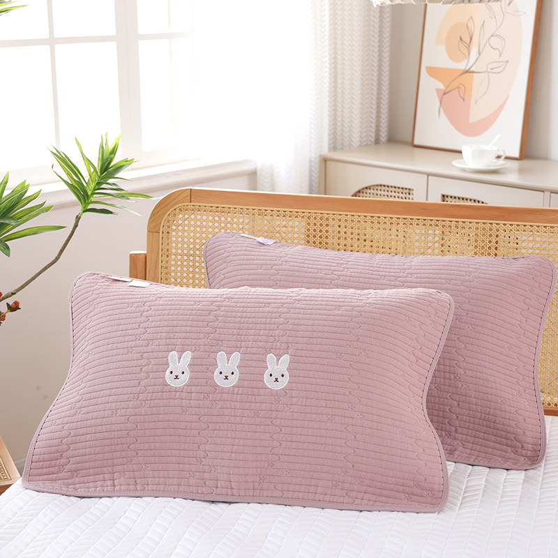 纯棉纱布枕巾枕套一对装四季通用成人家用枕头巾全棉透气吸汗盖巾,床上用品,枕巾,淘宝优惠券,粉丝福利购,淘宝优惠卷