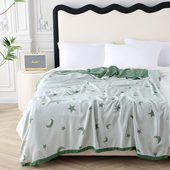 竹纤维冷感毯双层纱布毛巾被夏季 成人盖毯冰丝凉感午睡空调被 薄款