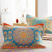 纯棉枕巾一对装 全棉纱布家用高档双面防滑枕头巾加厚加大盖巾 新款