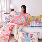 小马宝莉纯棉纱布枕巾可爱卡通全棉枕头巾一对装 四季 家用枕头盖巾