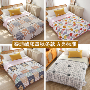 牛奶泰迪绒床盖2023年秋冬款成人家用加厚加大可铺可盖榻榻米床单