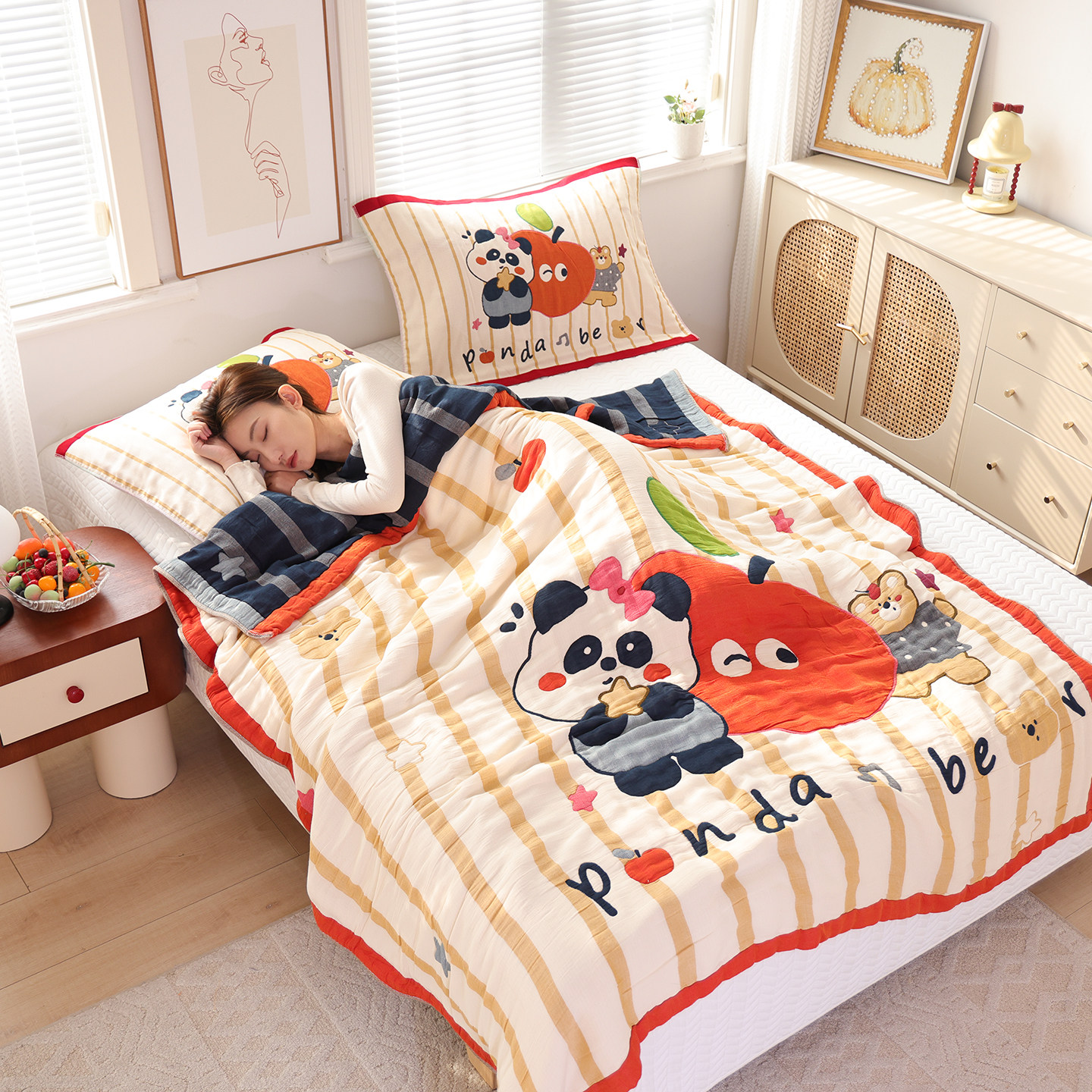 十层加厚卡通单人毛巾毯子四季通用宿舍午睡被子成人柔软亲肤盖毯,床上用品,休闲毯/毛毯/绒毯,淘宝优惠券,粉丝福利购,淘宝优惠卷