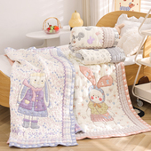 十层纯棉纱布儿童面包被四季 盖毯全棉加厚吸汗透气卡通宝宝毛巾被
