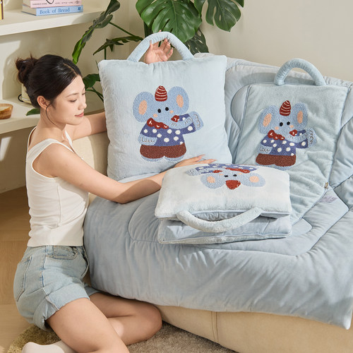 手提款两用抱枕被靠垫枕头被午休空调被加厚可爱汽车沙发办公室枕