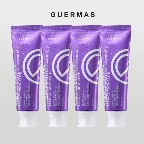 正品娇玛仕/Guermas 茉莉紫晶氨基酸牙膏四支