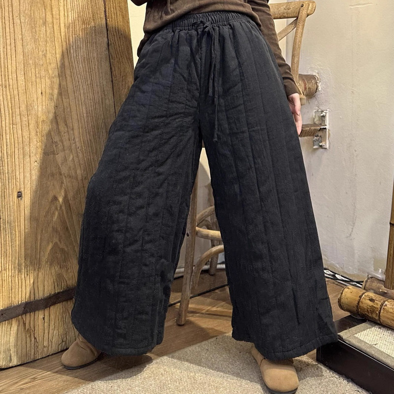 松驰感大码女士遮胯保暖棉裤2025冬装韩版胖mm高腰宽松显瘦阔腿裤,女装/女士精品,大码裤装,淘宝优惠券,粉丝福利购,淘宝优惠卷