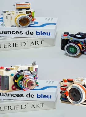 中国积木2025新款复古老式照相机胶卷单反相机拼装摆件生日礼物