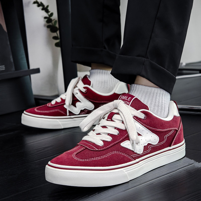 顽刻板鞋男鞋2025新款厚底百搭运动鞋增高鞋男士秋季透气休闲板鞋