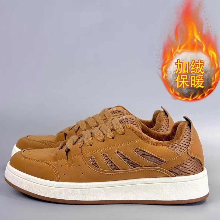 顽刻板鞋秋冬面包鞋男加绒棉鞋2025爆款经典低帮百搭休闲复古潮流