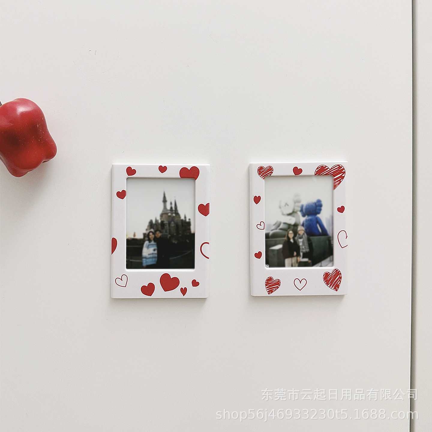 拍立得mini相框磁吸个性冰箱贴创意小卡装饰镂空桌面摆件