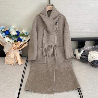 双面羊绒大衣高级感中长款韩版