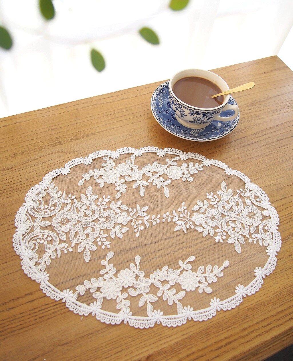 欧式白色美式蕾丝圆桌布韩式田园多用装饰花瓶垫茶盘防尘巾