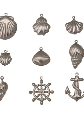 不锈钢海洋风贝壳空心吊坠系列DI