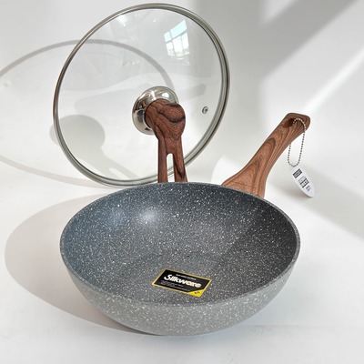 外贸尾货65元20厘米不粘炒锅