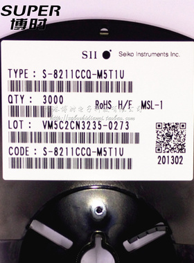 S-8211CCQ-M5T1U SOT-23-5 丝印R8Q ABLIC 1节单节锂电保护IC