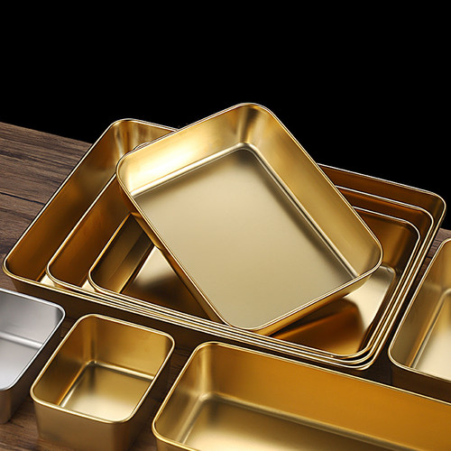 304不锈钢金色提拉米苏托盘盒