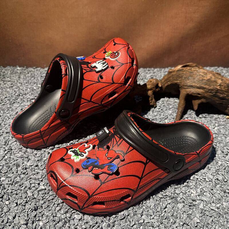 thumbnail for Cross-Border Celebrity Crocs Spider-Man Comfortable, Stylish, Versatile, Unisex, Trendy, Height-Increasing 2026 Men's
