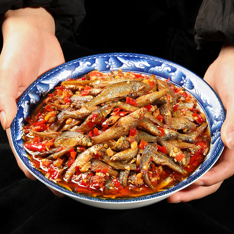 湖南农家柴火鱼280g*6瓶罐装辣鱼仔开味下饭菜香辣小鱼仔香酥鱼干