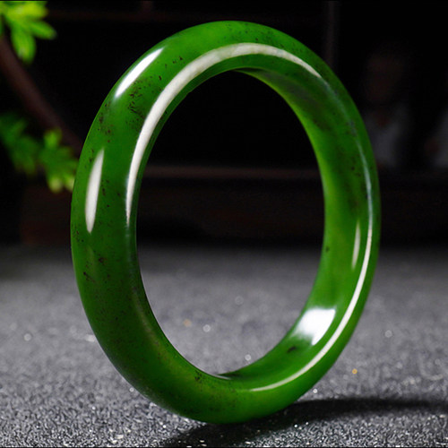 新疆冯立辉作品和田玉俄料7号矿红皮碧玉手镯53.37克 内径57mm