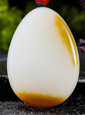 新疆大师冯立辉作品和田玉且末料糖羊脂白玉平安牌挂件28.13克