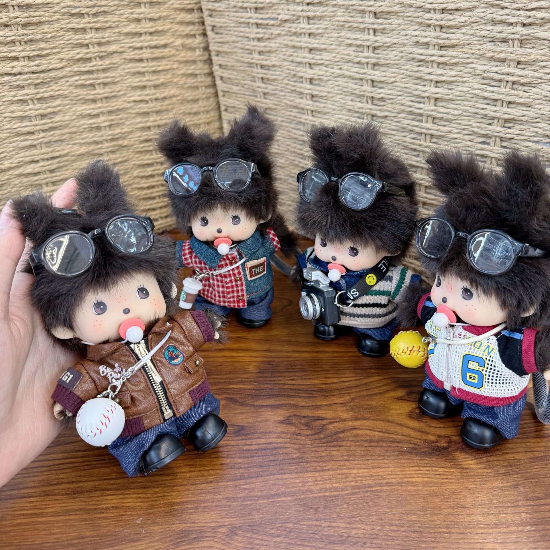 日本可爱蒙奇奇玩偶毛绒